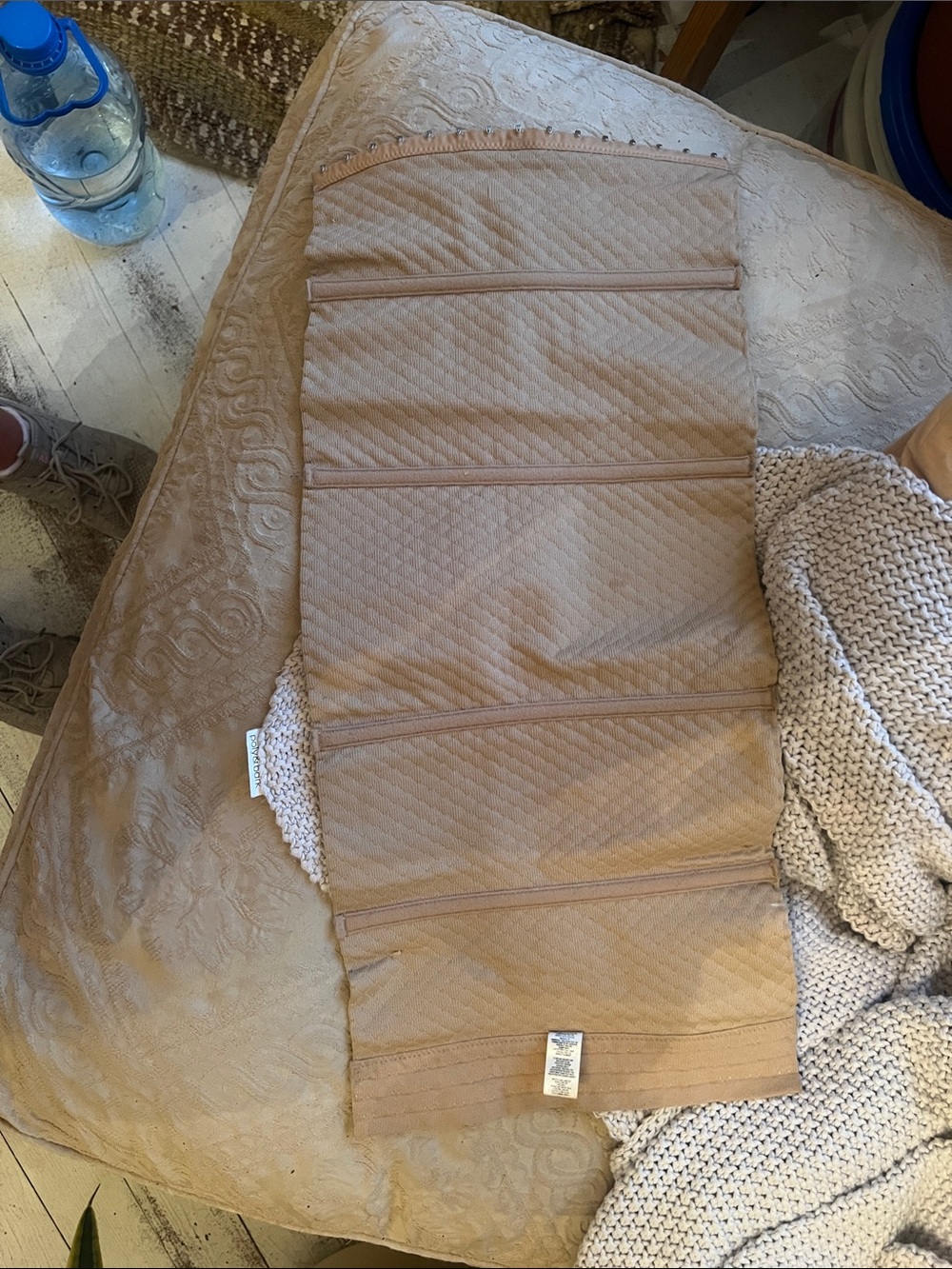 Beige Quilted Waist Trainer Belt